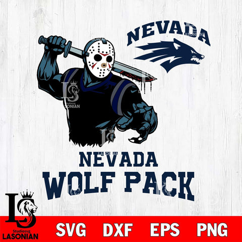 Nevada Wolf Pack Jason Voorhees 5 Svg Eps Dxf Png File, Digital Download