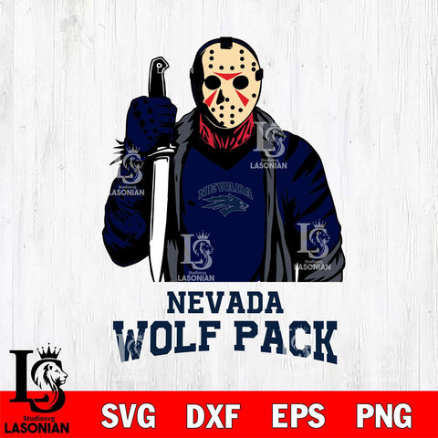 Nevada Wolf Pack Jason Voorhees 6 Svg Eps Dxf Png File, Digital Download
