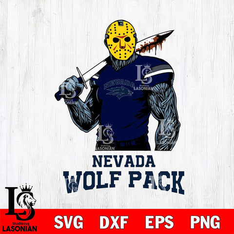 Nevada Wolf Pack Jason Voorhees 7 Svg Eps Dxf Png File, Digital Download