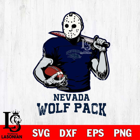 Nevada Wolf Pack Jason Voorhees 9 Svg Eps Dxf Png File, Digital Download