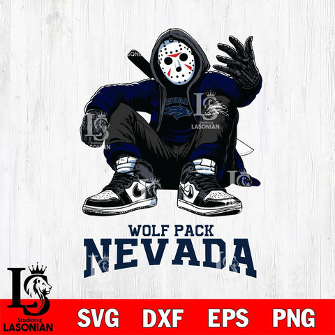 Nevada Wolf Pack Jason Voorhees Halloween SVG Svg Eps Dxf Png File, Digital Download, Instant Download