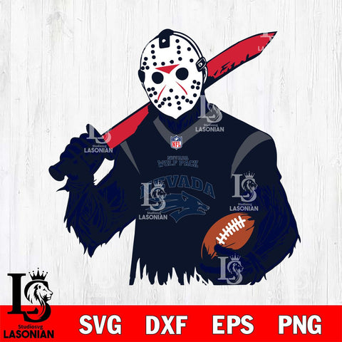 Nevada Wolf Pack Jason Voorhees Horror 11 Svg Eps Dxf Png File, NCAA svg, Digital Download, Instant Download