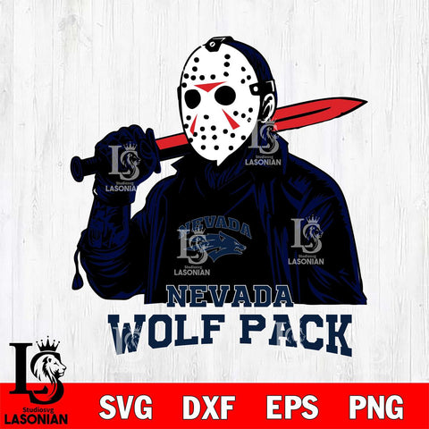Nevada Wolf Pack Jason Voorhees Horror 12 Svg Eps Dxf Png File, NCAA svg, Digital Download, Instant Download
