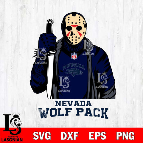 Nevada Wolf Pack Jason Voorhees Horror 3 Svg Eps Dxf Png File, NCAA svg, Digital Download, Instant Download