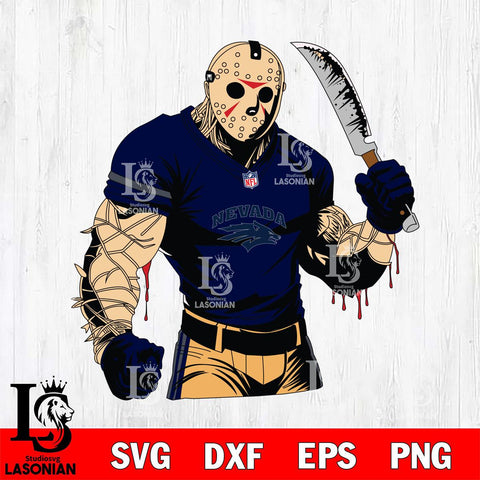 Nevada Wolf Pack Jason Voorhees Horror 8 Svg Eps Dxf Png File, NCAA svg, Digital Download, Instant Download