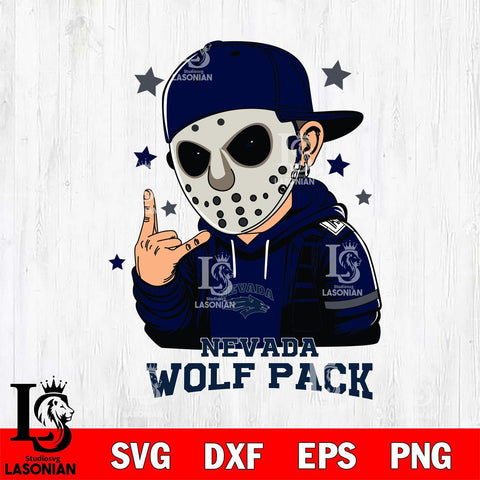 Nevada Wolf Pack Jason Voorhees Horror 9 Svg Eps Dxf Png File, NCAA svg, Digital Download, Instant Download