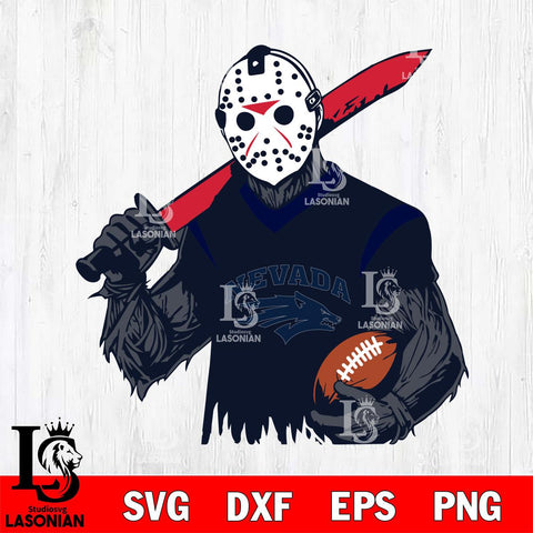 Nevada Wolf Pack Jason Voorhees Horror Halloween 2 Svg Eps Dxf Png File, NCAA svg, Digital Download, Instant Download