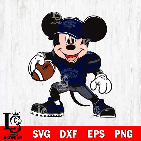 Nevada Wolf Pack Mickey Mouse Svg Eps Dxf Png File, NCAA svg, Digital Download, Instant Download
