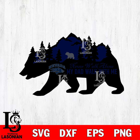 Nevada Wolf Pack My Dad Walk With Me Svg Eps Dxf Png File, Digital Download, Instant Download