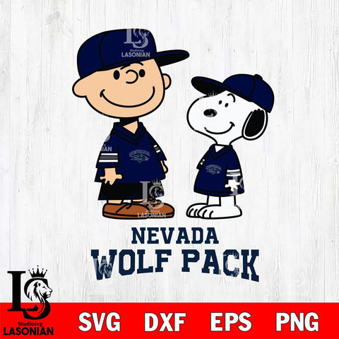 Nevada Wolf Pack Peanuts Snoopy Football SVG DXF EPS PNG FILE,Snoopy File Cut, NCAA Digital Download,Instant Download,Christmas Silhouette