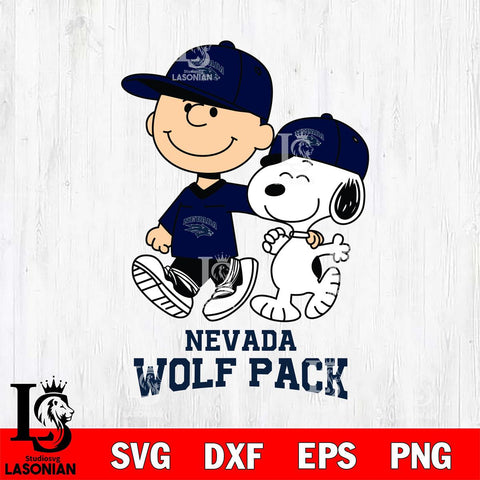 Nevada Wolf Pack Peanuts Snoopy Friends SVG DXF EPS PNG FILE,Snoopy File Cut, NCAA Digital Download,Instant Download,Christmas Silhouette