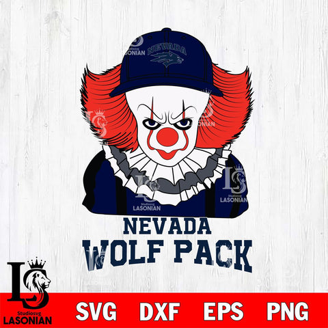 Nevada Wolf Pack Pennywise Horror Sport 10 Svg Eps Dxf Png File, Digital Download