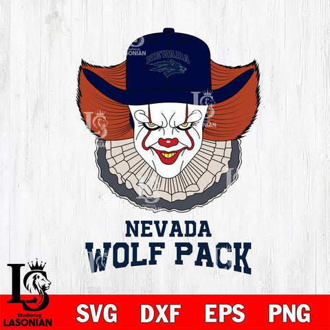 Nevada Wolf Pack Pennywise Horror Sport 12 Svg Eps Dxf Png File, Digital Download