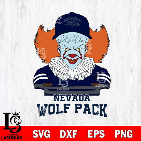 Nevada Wolf Pack Pennywise Horror Sport 2 Svg Eps Dxf Png File, Digital Download