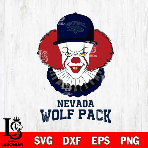 Nevada Wolf Pack Pennywise Horror Sport 4 Svg Eps Dxf Png File, Digital Download