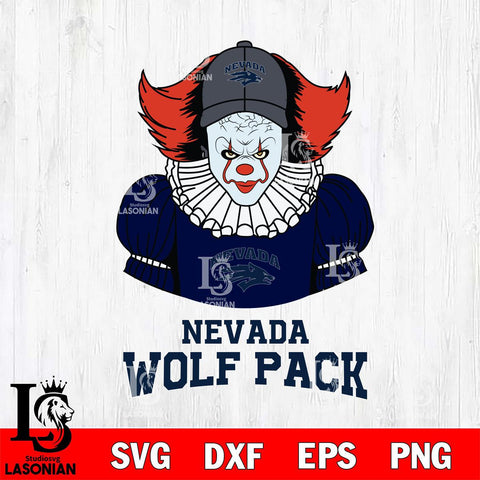 Nevada Wolf Pack Pennywise Horror Sport 7 Svg Eps Dxf Png File, Digital Download