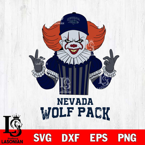 Nevada Wolf Pack Pennywise Horror Sport 8 Svg Eps Dxf Png File, Digital Download