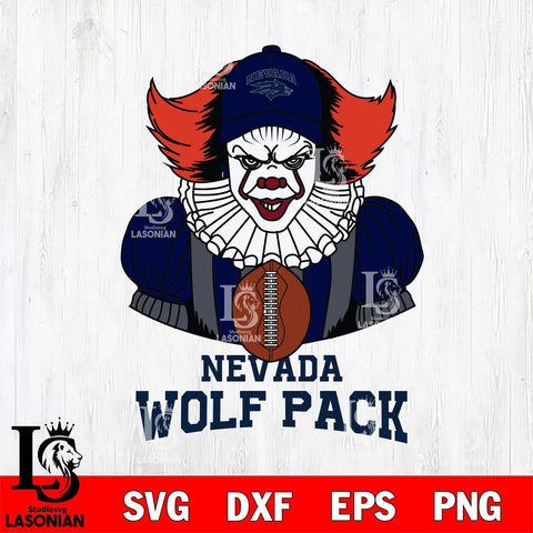 Nevada Wolf Pack Pennywise Horror Sport 9 Svg Eps Dxf Png File, Digital Download