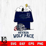 Nevada Wolf Pack Snoopy Chill Football SVG DXF EPS PNG FILE,Snoopy File Cut, NCAA Digital Download,Instant Download,Christmas Silhouette
