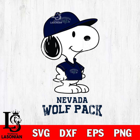 Nevada Wolf Pack Snoopy Football sport SVG DXF EPS PNG FILE,Snoopy File Cut, NCAA Digital Download,Instant Download,Christmas Silhouette