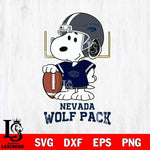Nevada Wolf Pack Snoopy Player Football SVG DXF EPS PNG FILE,Snoopy File Cut, NCAA Digital Download,Instant Download,Christmas Silhouette