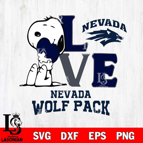 Nevada Wolf Pack Snoopy Sport 10 Svg Eps Dxf Png File, Digital Download