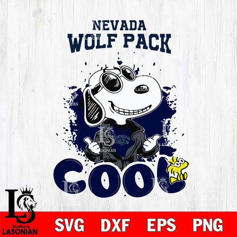 Nevada Wolf Pack Snoopy Sport 7 Svg Eps Dxf Png File, Digital Download
