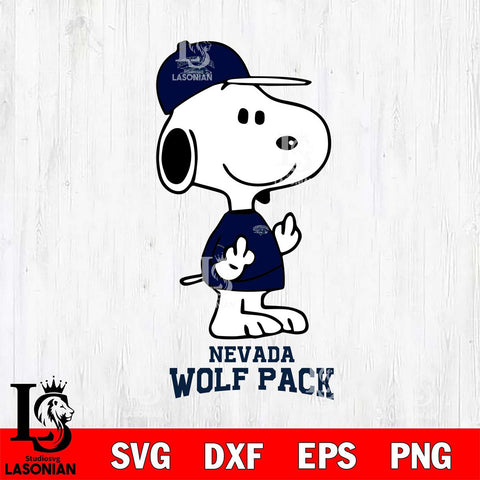 Nevada Wolf Pack Snoopy Sport 8 Svg Eps Dxf Png File, Digital Download