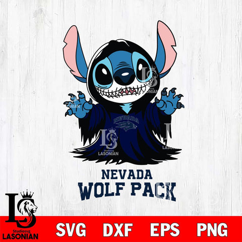 Nevada Wolf Pack Stitch Ghost Svg Eps Dxf Png File, NCAA svg, Digital Download, Instant Download
