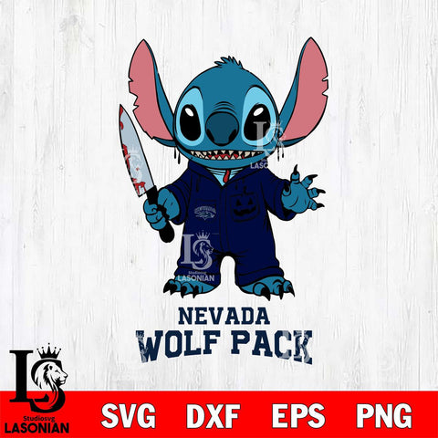 Nevada Wolf Pack Stitch Horror 2 Svg Eps Dxf Png File, NCAA svg, Digital Download, Instant Download