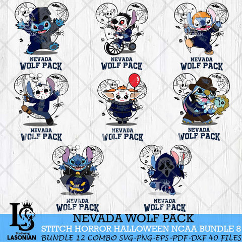 Nevada Wolf Pack Stitch Horror Halloween Bundle NCAA Svg Eps Dxf Png File, Digital Download, Instant Download