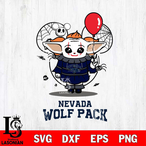 Nevada Wolf Pack Stitch Pennywise Halloween Svg Eps Dxf Png File, Digital Download, Instant Download