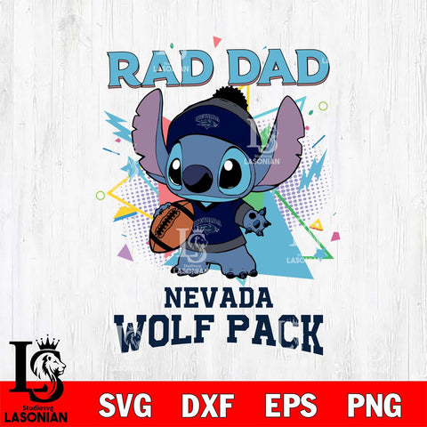Nevada Wolf Pack Stitch Rad Dad SVG DXF EPS PNG FILE, NCAA File Cut,Digital Download,Instant Download