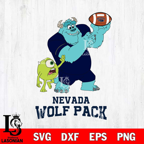 Nevada Wolf Pack Sully & Mike Football Cricut,Christmas SVG DXF EPS PNG FILE, NCAA Digital Download,Instant Download, Silhouette