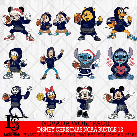 Nevada Wolf Pack  Disney christmas NCAA Bundle File Cut, Bundle NCAA SVG DXF EPS PNG FILE, Digital Download , Criucut , Silhouette