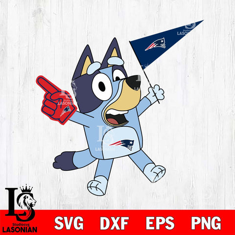New England Patriots Bluey flag NFL Svg Eps Dxf Png File, Digital Download, Instant Download