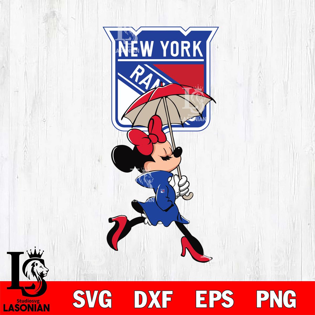 New York Rangers Fancy Minnie – lasoniansvg