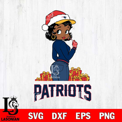 New England Patriots Betty Boop Back File Cut, NFL SVG DXF EPS PNG PDF File, Digital Download , Criucut , Silhouette