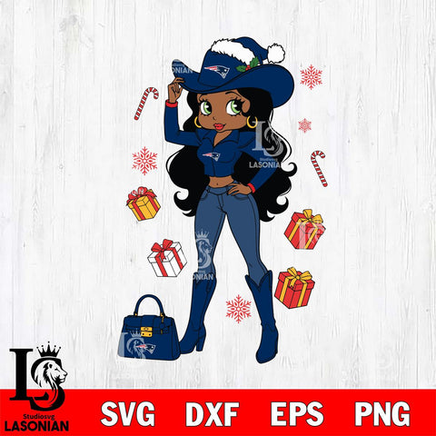 New England Patriots Betty Boop Cowboy File Cut, NFL SVG DXF EPS PNG PDF File, Digital Download , Criucut , Silhouette