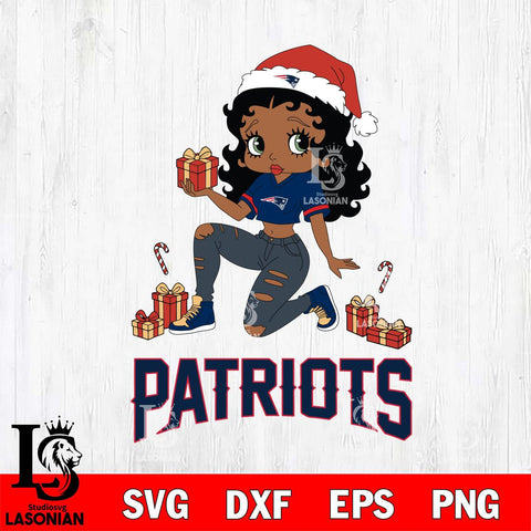 New England Patriots Betty Boop Gift File Cut, NFL SVG DXF EPS PNG PDF File, Digital Download , Criucut , Silhouette