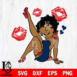 New England Patriots Betty Boop Kiss And Lips SVG Svg Eps Dxf Png File, Digital Download, Instant Download