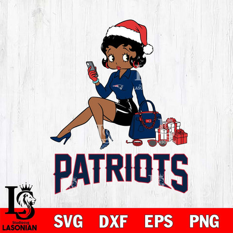 New England Patriots Betty Boop Phone File Cut, NFL SVG DXF EPS PNG PDF File, Digital Download , Criucut , Silhouette