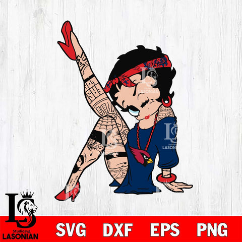 New England Patriots Betty Boop Tattoo Girl Svg Eps Dxf Png File, Digital Download, Instant Download
