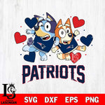 New England Patriots Bluey & Bingo 10 Svg Eps Dxf Png File, NFL svg, Digital Download, Instant Download