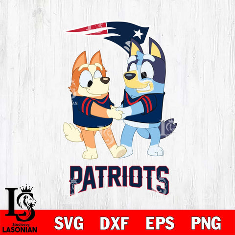 New England Patriots Bluey Chilli Dance Svg Eps Dxf Png File, Digital Download, Instant Download