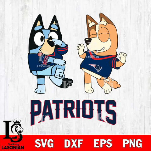 New England Patriots Bluey Chilli Sport Svg Eps Dxf Png File, Digital Download, Instant Download