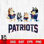 New England Patriots Bluey Dance Squats Svg Eps Dxf Png File, Digital Download, Instant Download