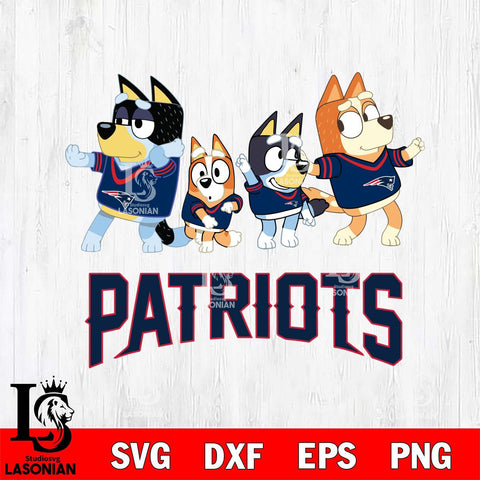New England Patriots Bluey Mode Dance Squats Svg Eps Dxf Png File, Digital Download, Instant Download