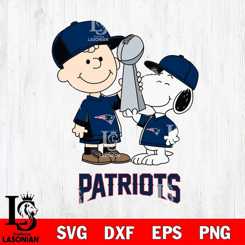 New England Patriots Charlie Brown and Snoopy Champions Svg Eps Dxf Png File, NFL svg , Digital Download , Instant Download, Cricut File