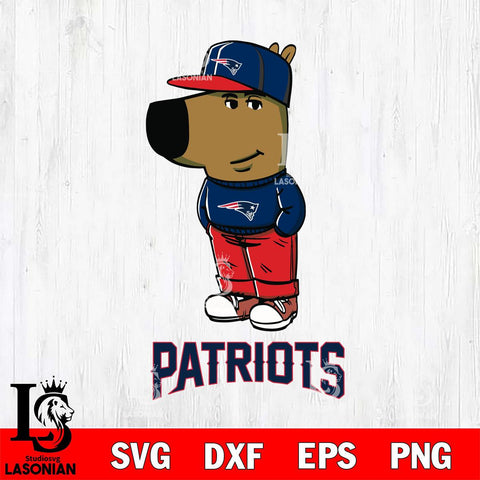 New England Patriots Chill Guy Svg